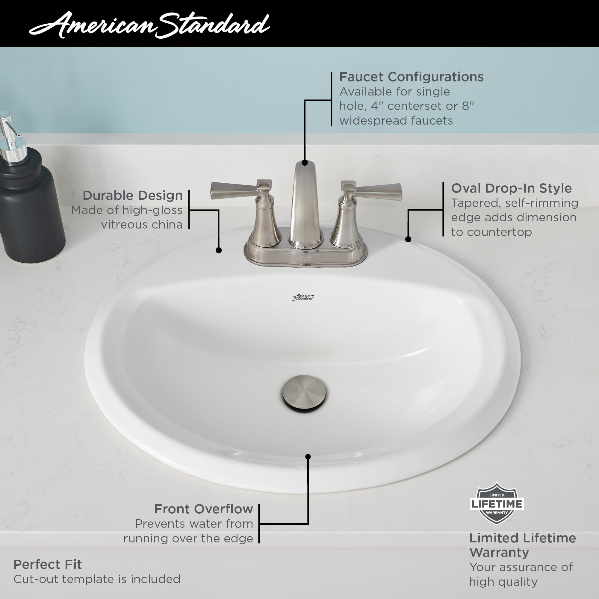 oval overmount bathroom sink